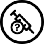 Black and white graphic representing blood test results.