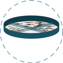 Illustration showing the third step of the FUE hair transplant procedure.