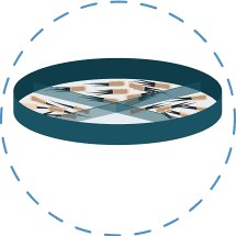 Illustration showing the third step of the FUE hair transplant procedure.