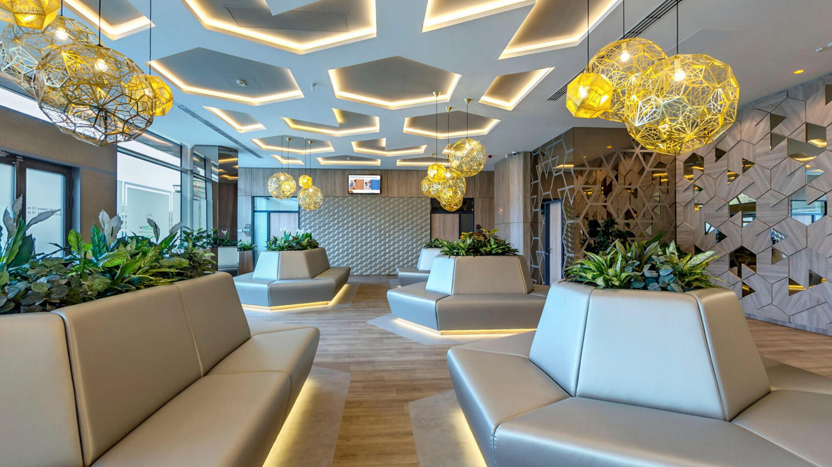 Waiting area MDental Budapest.