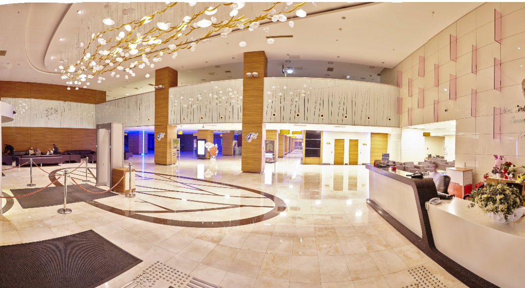 Reception area at Izmir University Medical Centre, Turkey.