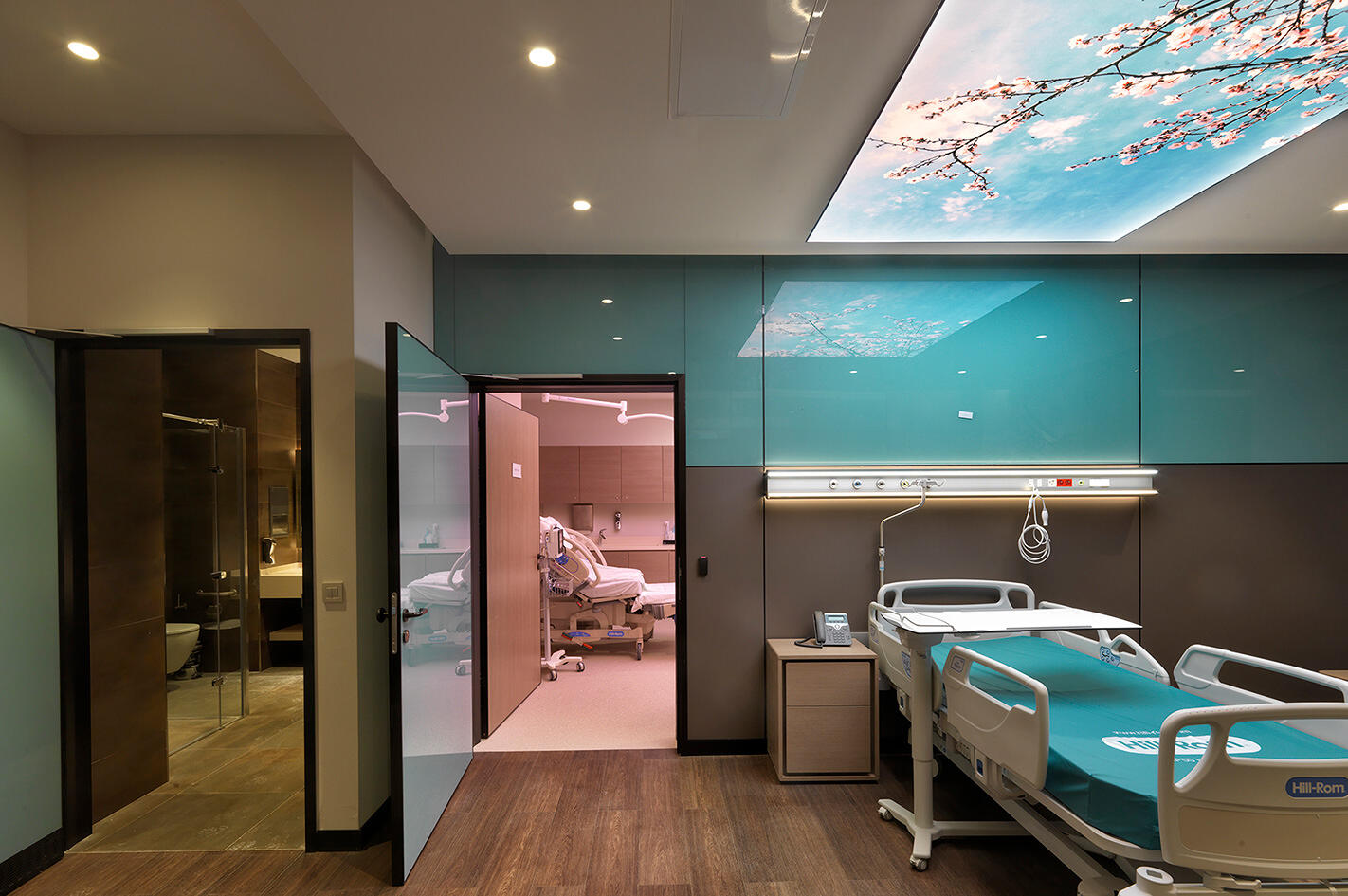 One of the recovery rooms at Memorial Bahcelievler Hospital for patients of Dr. Baran Kul.